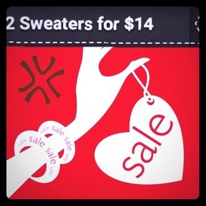 Sweaters 2 for $14